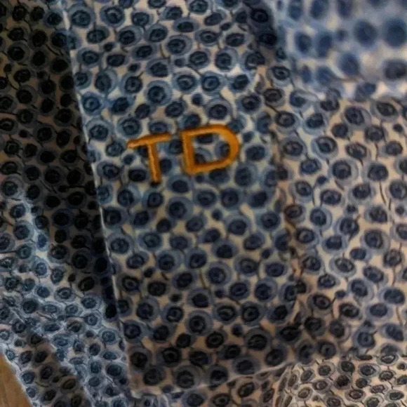 Thomas Dean Blue Dot Designed Shirt Size SP - Picture 4 of 4